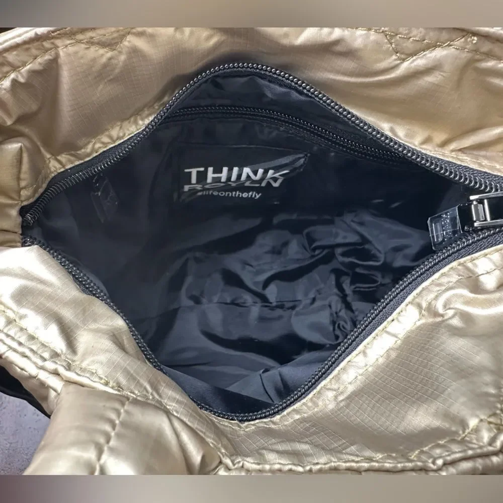 NWT - Think Royln - Lil Shopper - Pearl Gold Purse